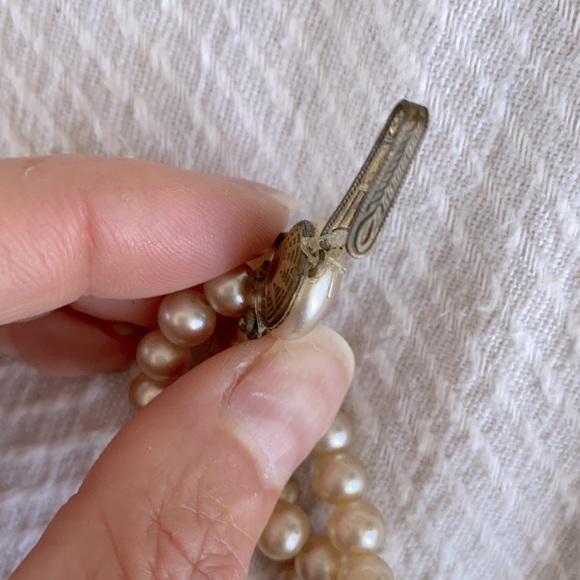 Vintage faux pearl choker - Picture 7 of 9